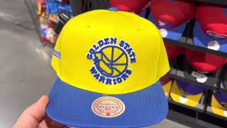 Golden State Warriors Mitchell & Ness Hardwood Classics Gold Royal Snapback Hat