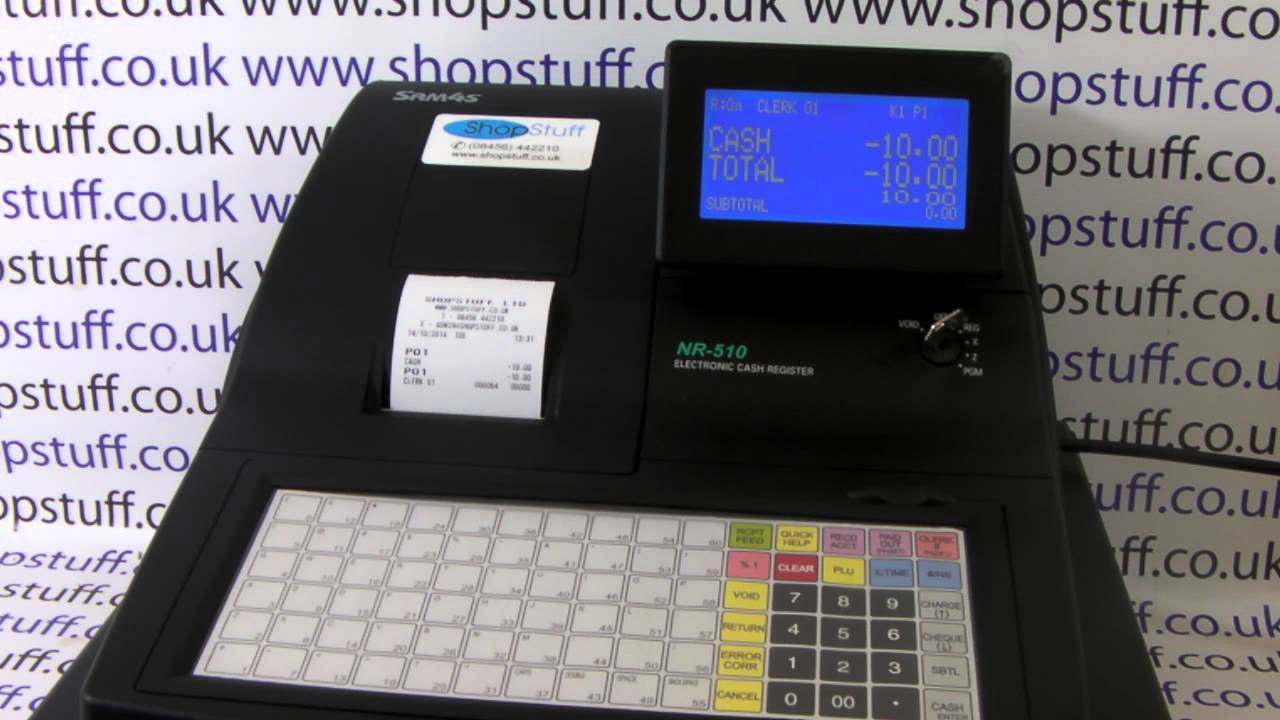 How To Use The Paid Out Function On The Sam4S NR 510 Cash Register
