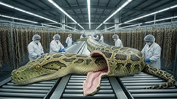 Inside the Python Leather Factory – Million-Dollar Products Are Made from Python Skin (Full Process)