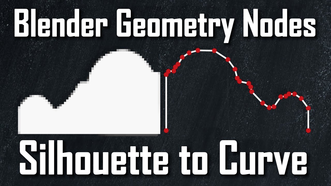 Силуэт в кривую — геометрические узлы Blender