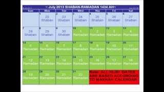 Hijri 1434 AH / 2013 HIJRI Calendar
