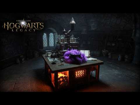 Potions Class | Hogwarts Legacy Storm Ambience for Study & Sleep