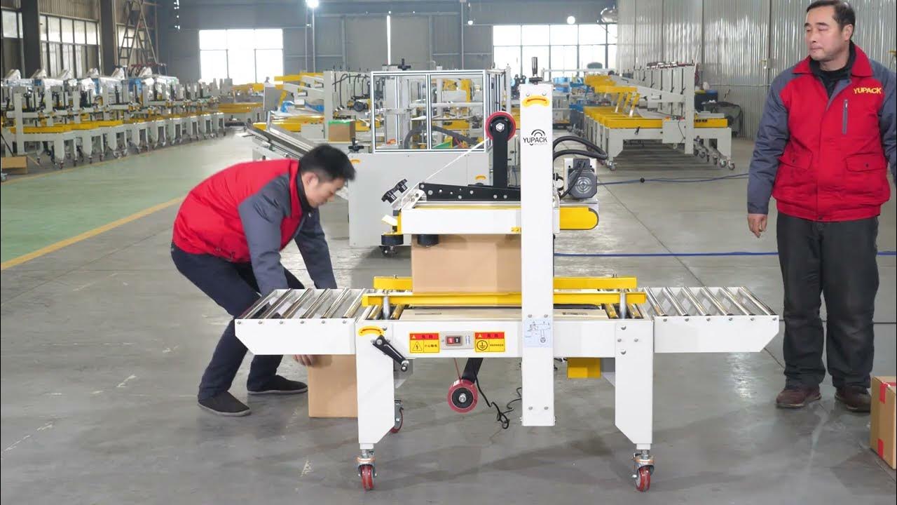 Semiauto carton sealing and taping carton sealer top bottom belts