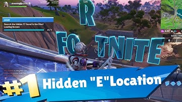 Search Hidden "E" Found in the Dive! Loading Screen Fortnite Dive Challenge