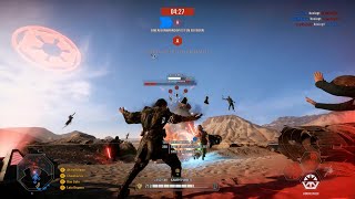 Star Wars Battlefront 2 I Conquering Jabba's Palace with launch Anakin