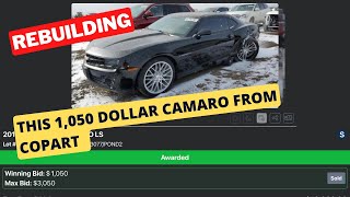I bought THE CHEAPEST CAMARO FROM COPART!! Watch how I rebuild it from home Part 3