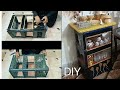 DIY Shelf Table from Used Fruit Baskets and Cardton | #diy #decoridea .