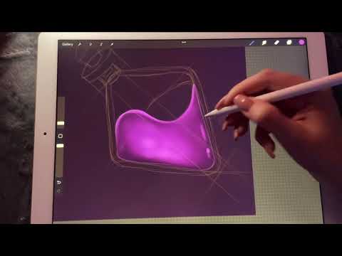 😴 iPad ASMR - Painting a potion glass - Pure Whispering - Writing Sounds