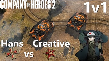 CoH2: 1v1 Hans(OST) vs CreativeName(SOV) Company of Heroes 2