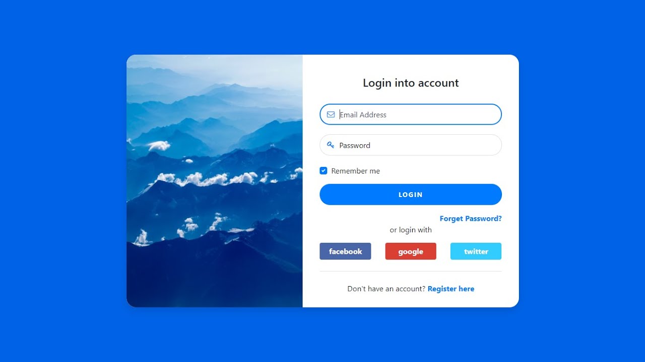 Login Form Using Html Css Boostrap Login Page In Bootstrap Step