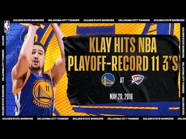 7 years ago today, Klay Thompson set the NBA playoff record with 11 3PM in  a Game 6 WIN to force Game 7 vs. OKC 🎯 📊 41 PTS (19 in 4th)…