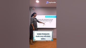 Word problems made easy with data tables