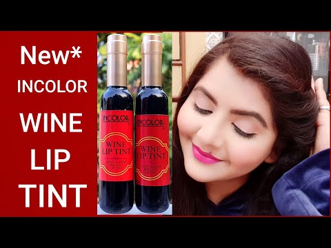 Incolor Wine Lip Tint lip Swatches & review | RARA | kissproof wine Lipstick |