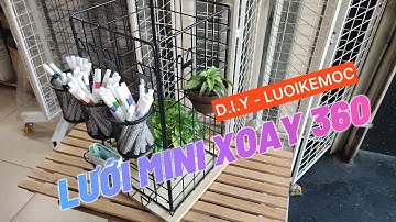 Cách Làm Kệ Lưới Xoay 360 độ Đa Năng cùng LƯỚI KỆ MÓC #luoikemoc #diy #woodworking #homedecor