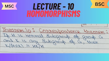 correspondence theorem| homomorphism #homomorphism #bsc