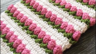 How to Crochet Tulip Stitch | 3D Tulip stitch