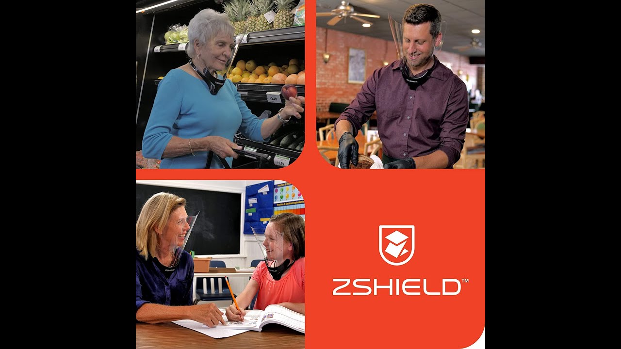 ZShield Wrap   Reusable Face Shield Full Face Clear Lens & Lightweight Neck Mount Design|K2EEE