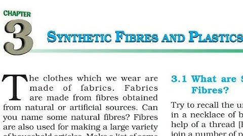 Synthetic Fibres and Plastics NCERT Science Class-8|Class 8 CBSE Science Chapter 3|Part-1