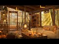 4K Cozy Coffee Shop - Halloween Ambience with Relaxing Jazz Music for Study/Work to