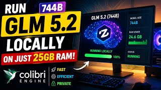 How to Run GLM 5.2 (744B) Locally on Just 25GB RAM | Colibri Engine Explained