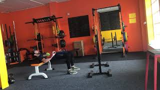 Oscillatory hip thrust bench setup