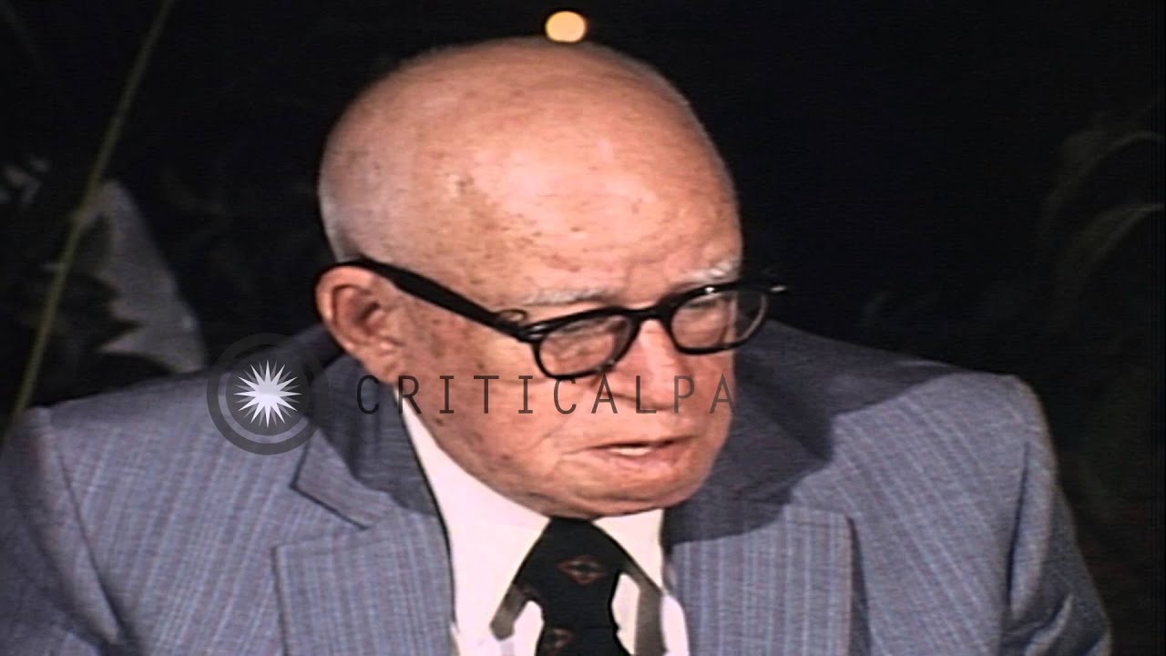 General Omar N. Bradley talks about Berlin during World War II at a press confere...HD Stock Footage
