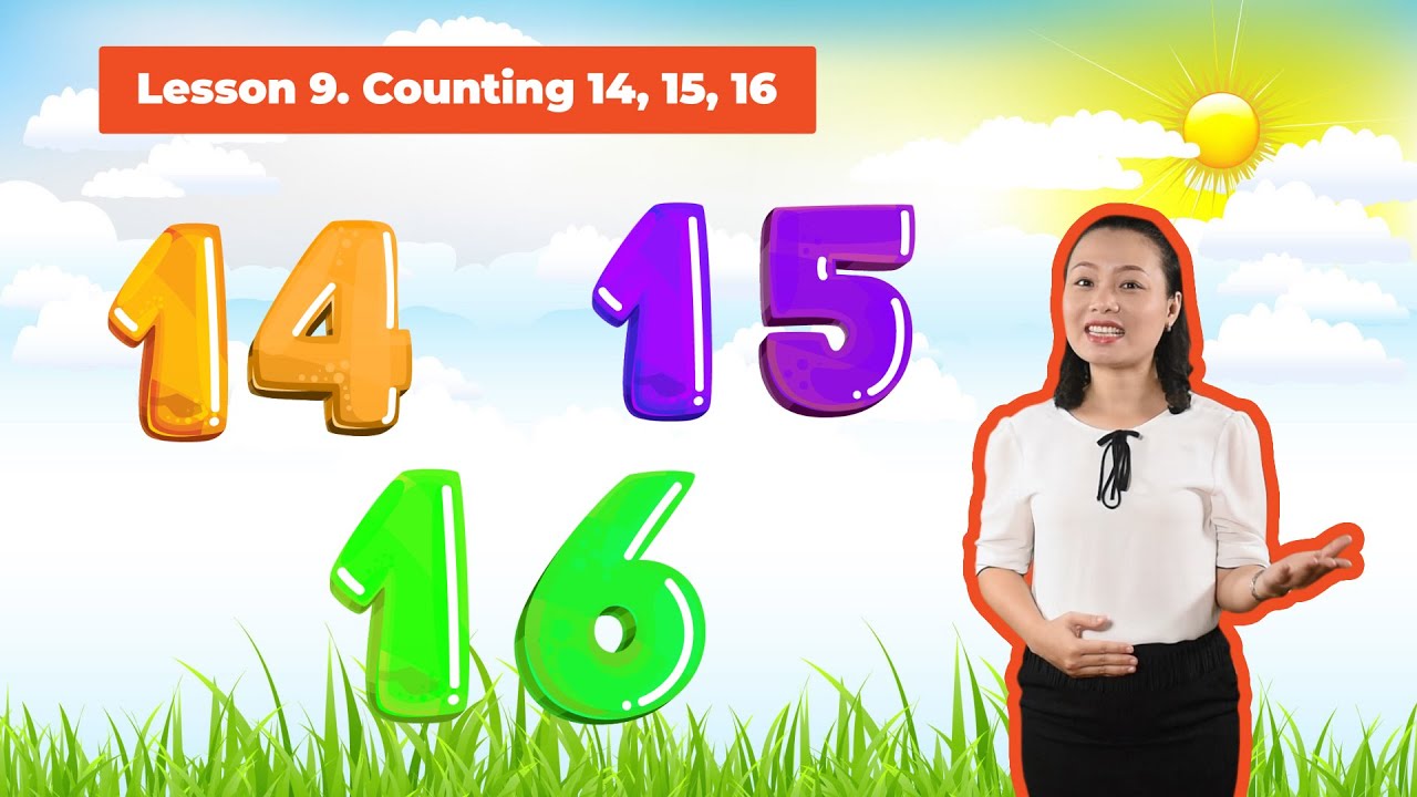 Lesson 9. Counting 14, 15, 16 | Kindergarten Math | Math For Kids - YouTube