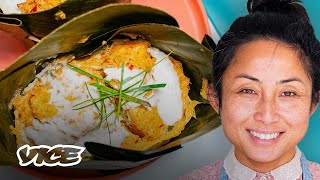 Make Amok, Fish Curry Steamed In Banana Leaves