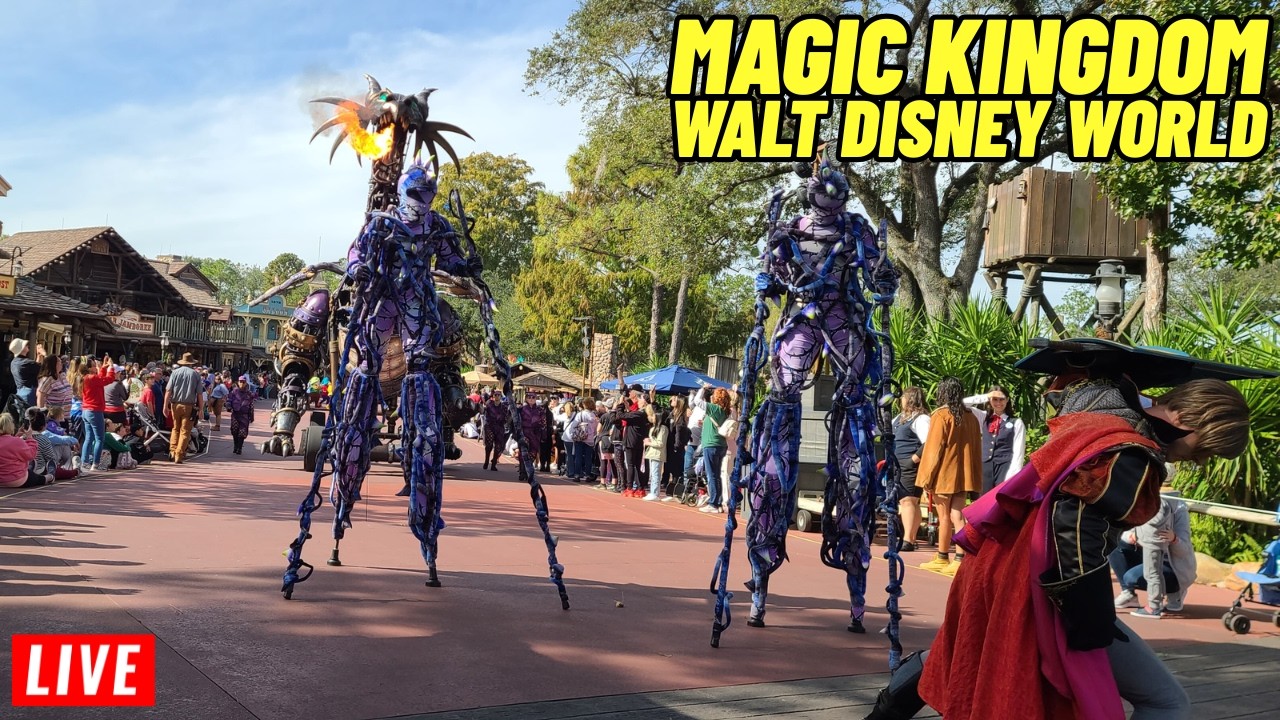🔴Live Magic Kingdom All day with Rides, Shows, Parades, Fireworks at Walt Disney World 2/15/2026