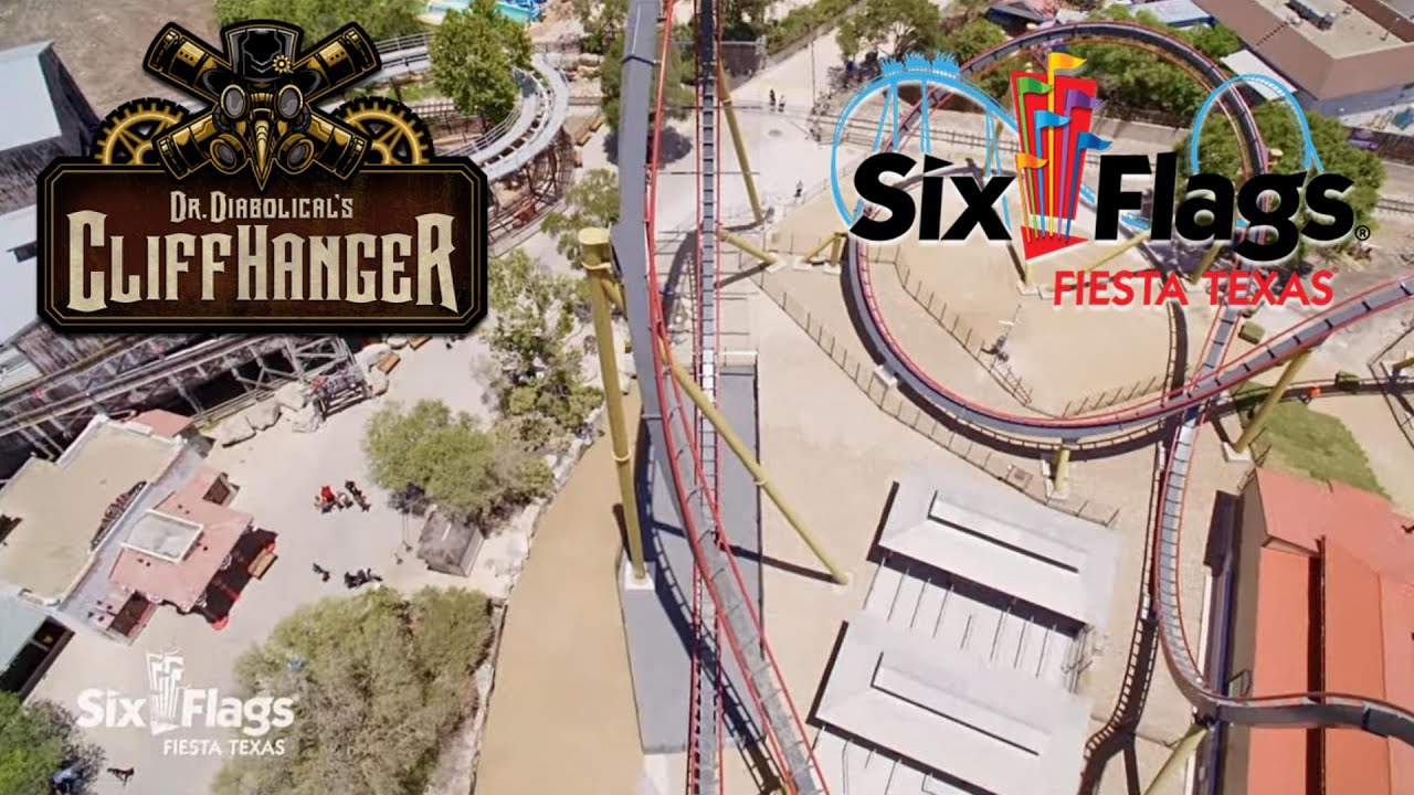 Dr. Diabolical's Cliffhanger Official Front Row POV | Six Flags Fiesta Texas 2022