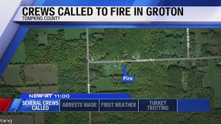 Several fire departments called to fire in the Town of Groton