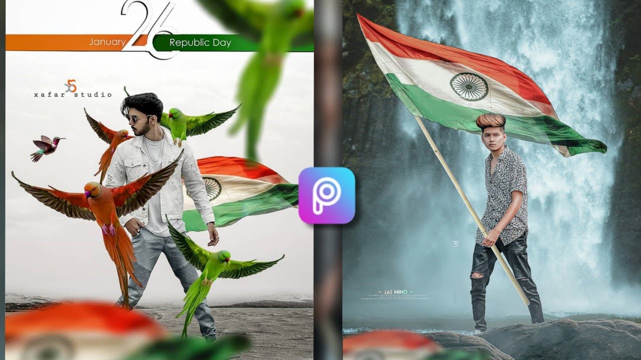 26 January Photo Editing Picsart || Picsart Republic Day Photo Editing 2022  || Republic Day Editing - YouTube