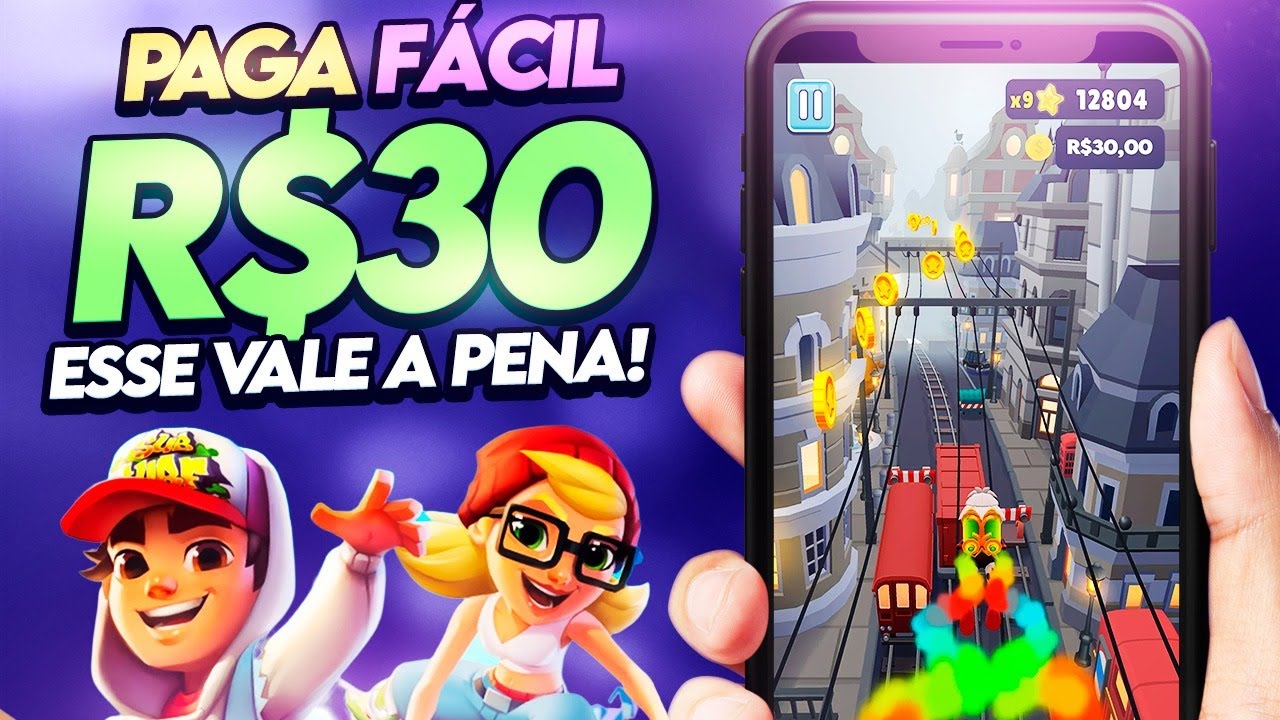 PAGOU $30 para JOGAR SUBWAY SURFER - O MELHOR APP de JOGO que GANHA DINHEIRO  de VERDADE 