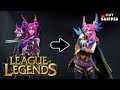 League of Legends " star guardian Xayah " Clay art tutorial !