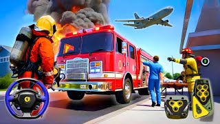 Fire Truck Driving Simulator Game: Rescue Mission! - Android Gameplay screenshot 2