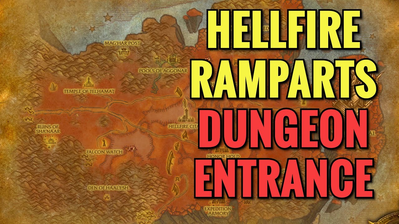 Hellfire Ramparts Dungeon Location (WoW TBC)