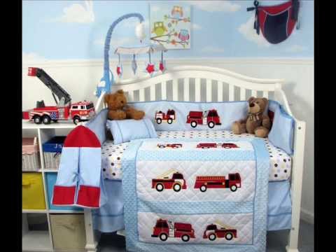 SoHo Fire Trucks Baby Crib Nursery Bedding Set 13 pcs ...