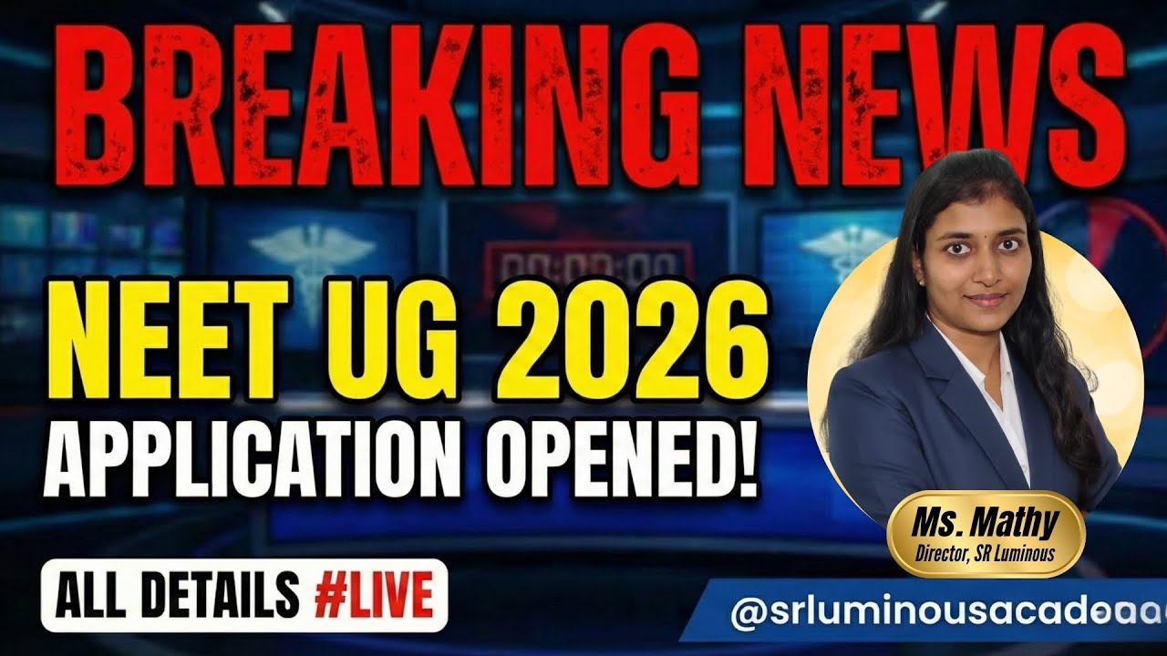 LIVE 🔴 Big Update 🚨 NEET UG 2026 Application Opened | Watch Before Applying!  by Ms. Mathy