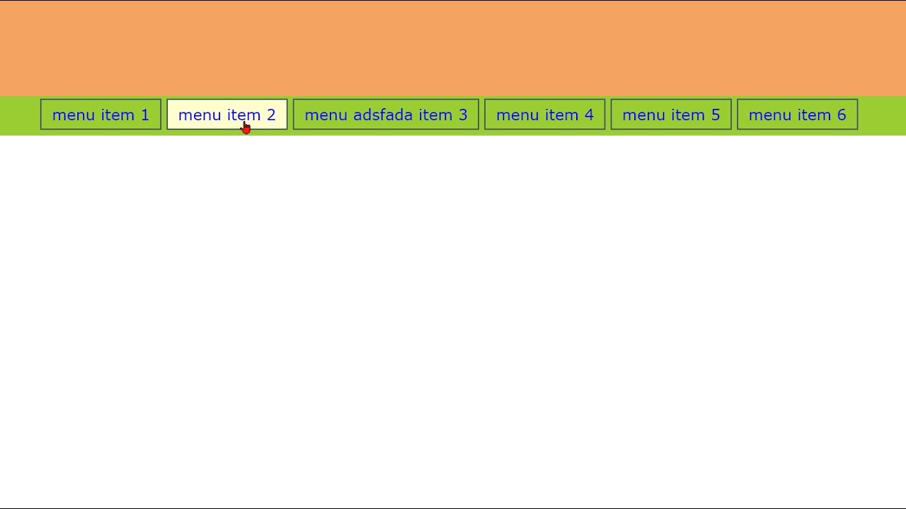 Create and Center a Simple Horizontal Navigation Menu - YouTube