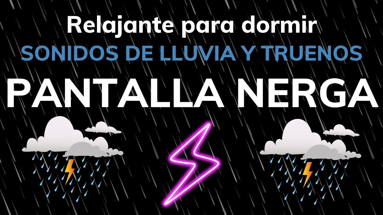 Sonidos de lluvia relajante y truenos en techo por la noche 🌨 Acuéstate ...