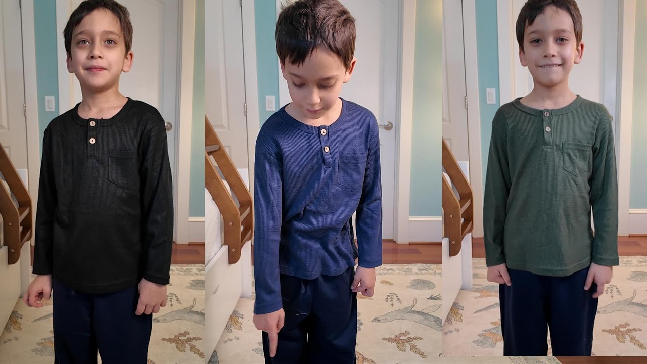 LessonZoo Boys Waffle Henley Shirts | 3-Pack Review