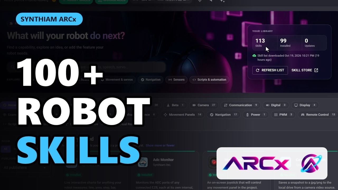 Browse 100+ Robot Skills In Arcx
