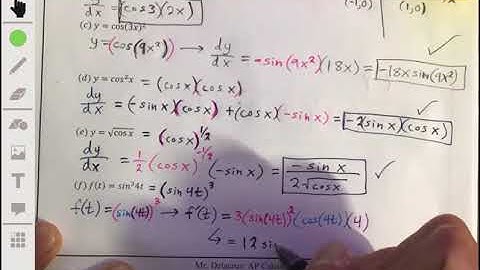 Using the Chain Rule to Find Derivatives of Trigonometric Functions | AP Calculus AB/BC Lesson 2.4.4