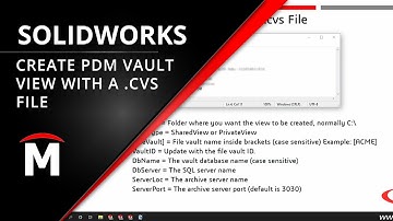 PDM Create Local Vault View Using CVS File
