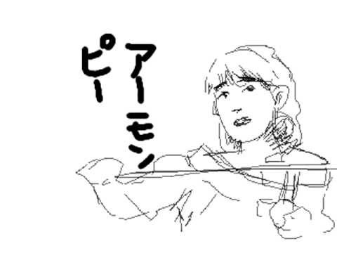 グリコ「ナッツイン」CM（1990年放送、水沢螢出演）を描いてみた