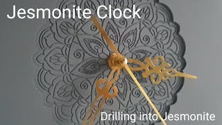 Jesmonite Clock *Drilling into Jesmonite*
