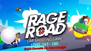 Rage road: Car shooting game Level 141 - 160 Beach Shoreside Car Chase Gunfight screenshot 4