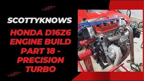 Honda D16Z6 Engine Build Part 18 - Precision 5858 Turbo Install and Sycrotech Transmission