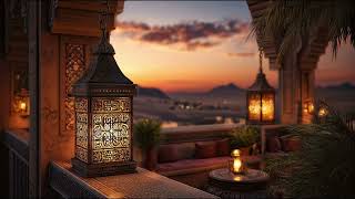 🌙 Relax in an Arabian Lantern Terrace at Sunset | Desert Evening Ambience screenshot 5