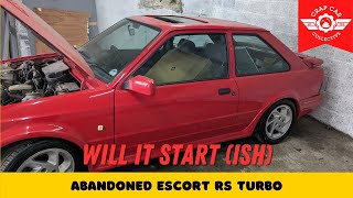 Abandoned Ford Escort RS Turbo. Will it start - ish?